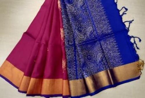 SOFT SILK SAREE WITH BLOUSE